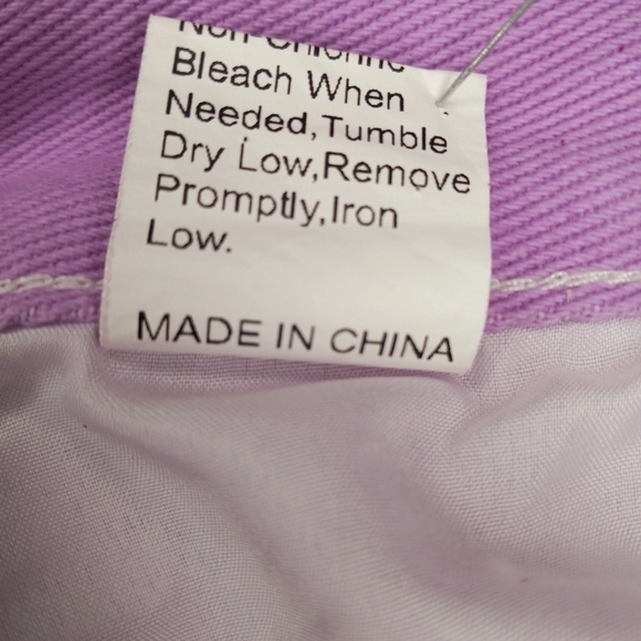 ☆3/$20* Half Pink Half Purple Heart Pocket Mom Jeans - Picture 5 of 13